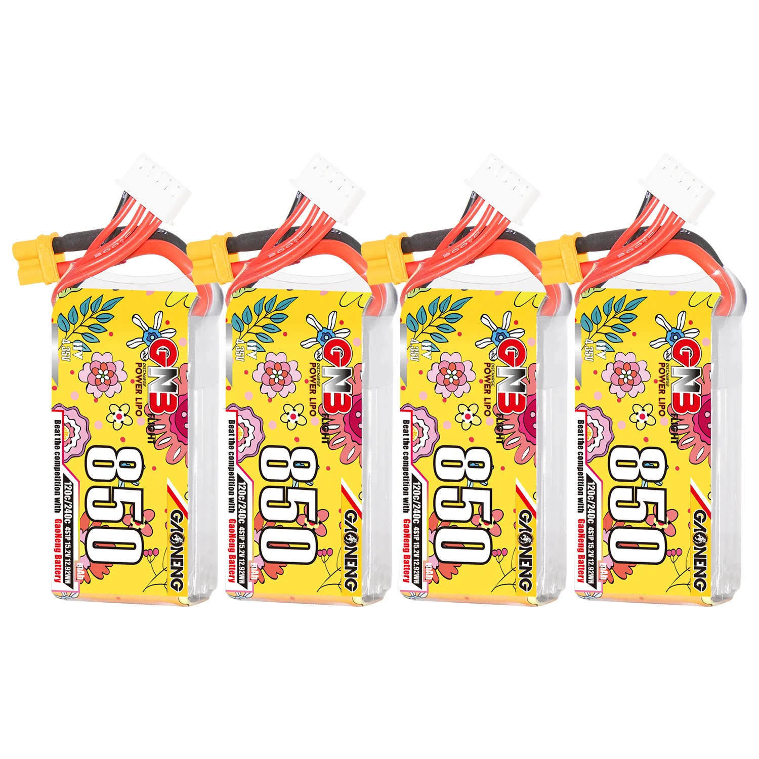 GAONENG GNB LiHV 4S 15.2V 850mAh 120C XT30 LiPo Battery - Image 3